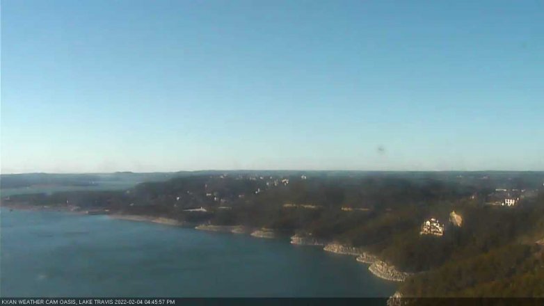 Lake Travis webcam, February 4, 2022 4:45 PM CT