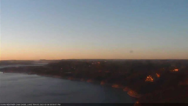 Lake Travis webcam, February 4, 2022 6:00 PM CT