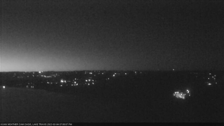 Lake Travis webcam, February 4, 2022 7:00 PM CT