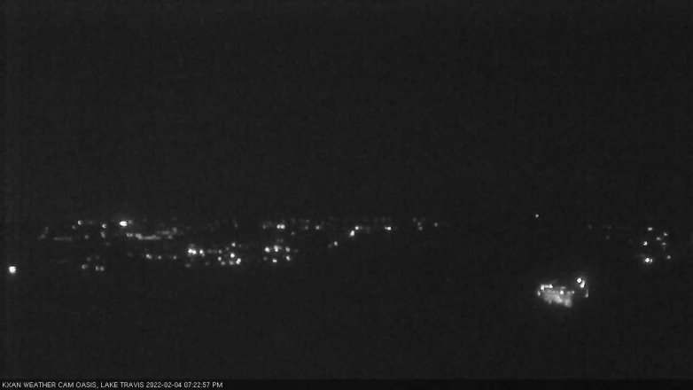 Lake Travis webcam, February 4, 2022 7:25 PM CT