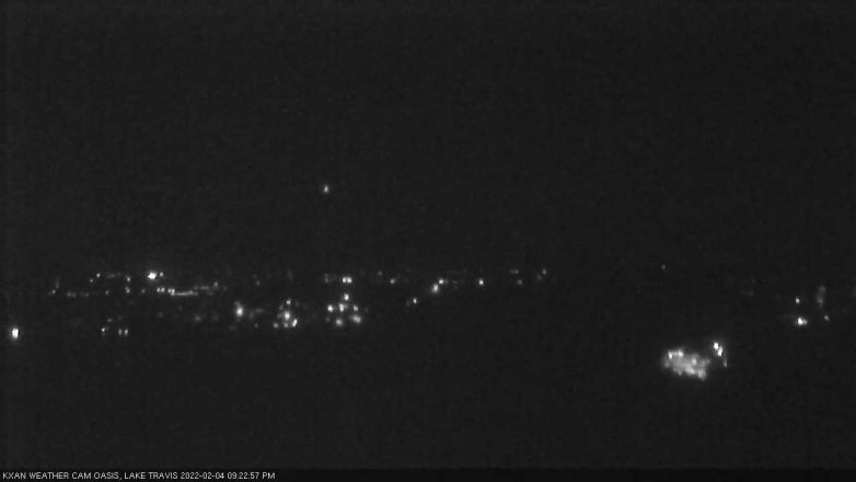 Lake Travis webcam, February 4, 2022 9:25 PM CT