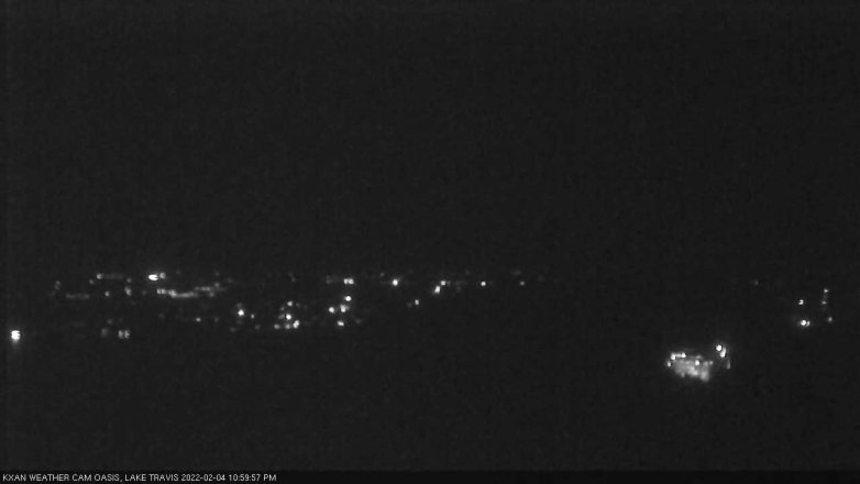 Lake Travis webcam, February 4, 2022 11:00 PM CT