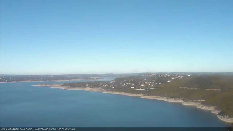 Lake Travis webcam, February 5, 2022 9:45 AM CT
