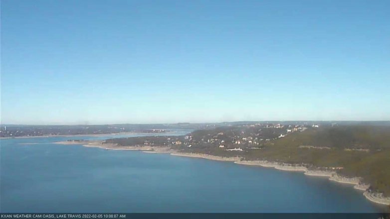 Lake Travis webcam, February 5, 2022 10:00 AM CT