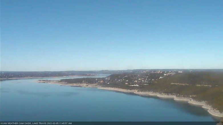 Lake Travis webcam, February 5, 2022 11:45 AM CT