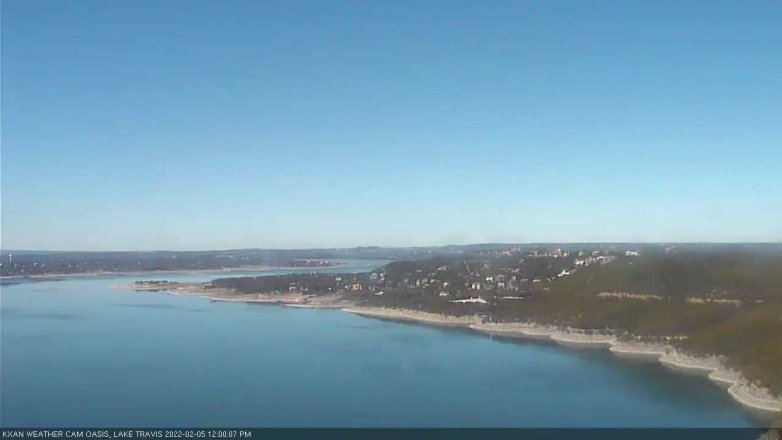 Lake Travis webcam, February 5, 2022 12:00 PM CT