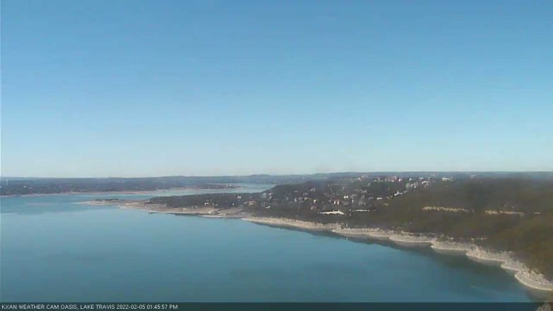 Lake Travis webcam, February 5, 2022 1:45 PM CT