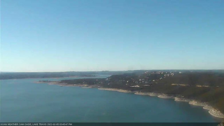 Lake Travis webcam, February 5, 2022 3:45 PM CT