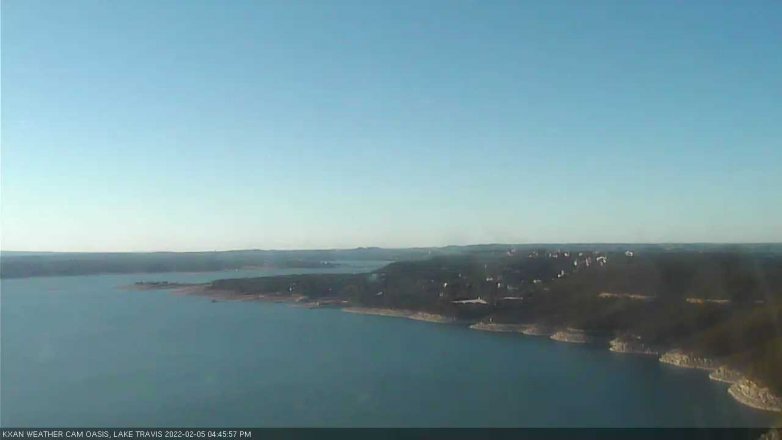 Lake Travis webcam, February 5, 2022 4:45 PM CT