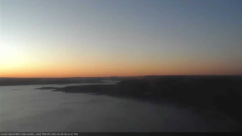 Lake Travis webcam, February 5, 2022 6:25 PM CT