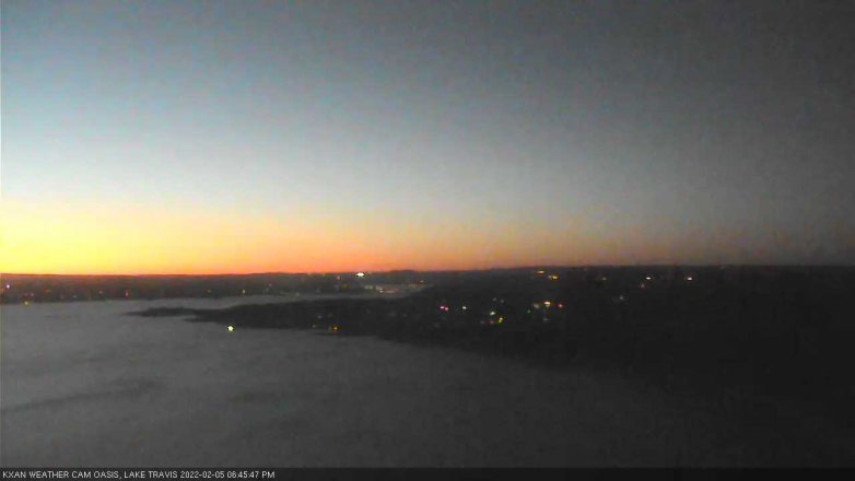 Lake Travis webcam, February 5, 2022 6:45 PM CT