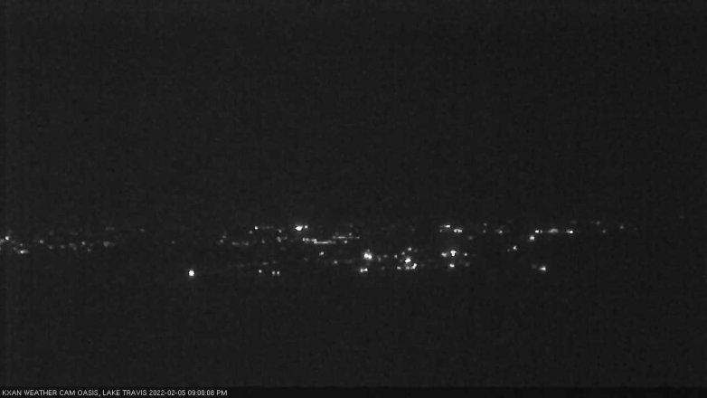 Lake Travis webcam, February 5, 2022 9:00 PM CT