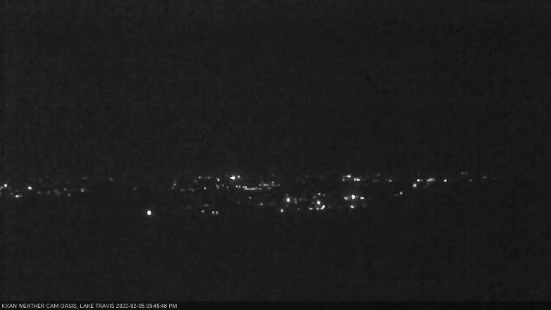 Lake Travis webcam, February 5, 2022 9:45 PM CT