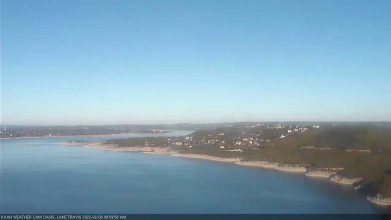 Lake Travis webcam, February 6, 2022 9:00 AM CT