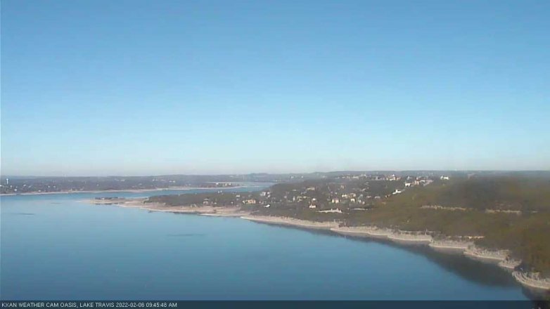 Lake Travis webcam, February 6, 2022 9:45 AM CT