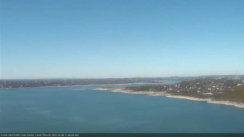 Lake Travis webcam, February 6, 2022 11:45 AM CT