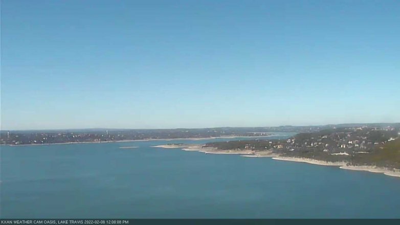 Lake Travis webcam, February 6, 2022 12:00 PM CT