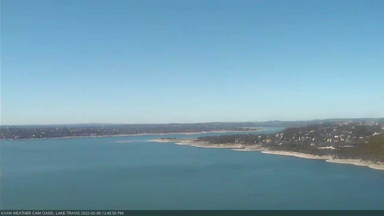 Lake Travis webcam, February 6, 2022 12:45 PM CT