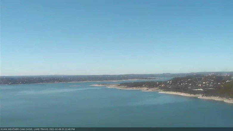 Lake Travis webcam, February 6, 2022 1:25 PM CT