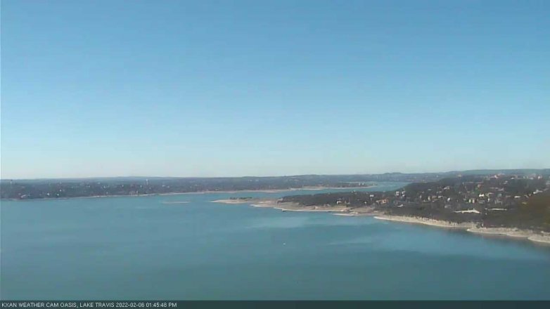 Lake Travis webcam, February 6, 2022 1:45 PM CT