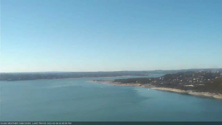 Lake Travis webcam, February 6, 2022 2:45 PM CT