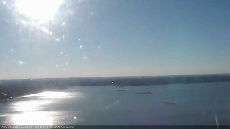 Lake Travis webcam, February 6, 2022 3:45 PM CT