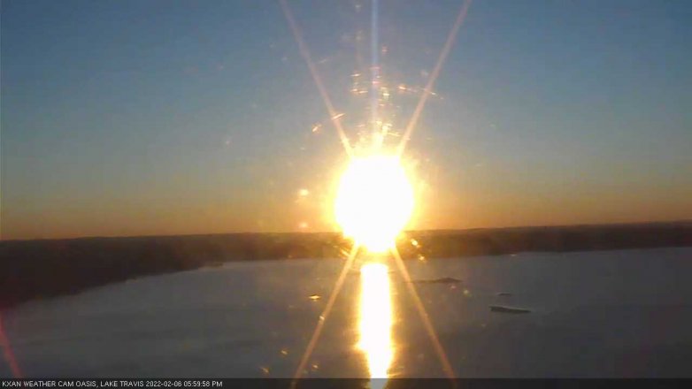 Lake Travis webcam, February 6, 2022 6:00 PM CT