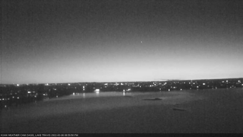 Lake Travis webcam, February 6, 2022 7:00 PM CT