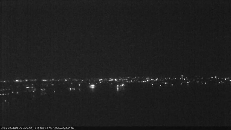 Lake Travis webcam, February 6, 2022 7:45 PM CT