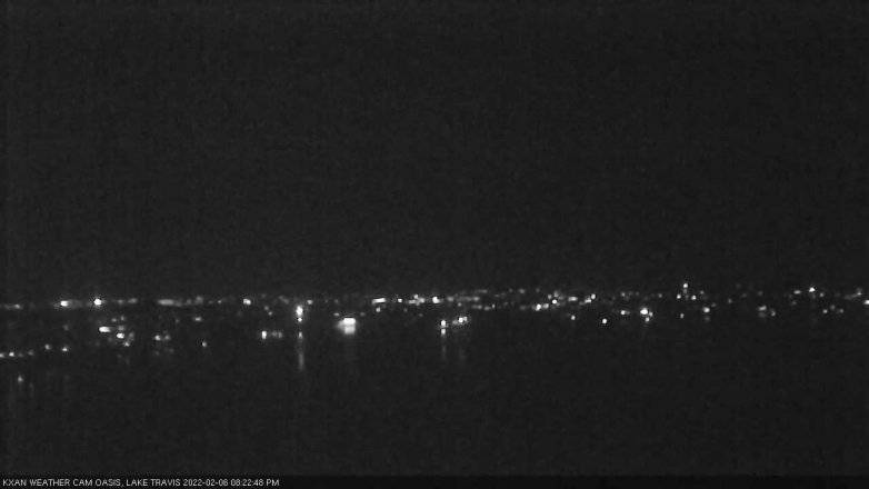 Lake Travis webcam, February 6, 2022 8:25 PM CT