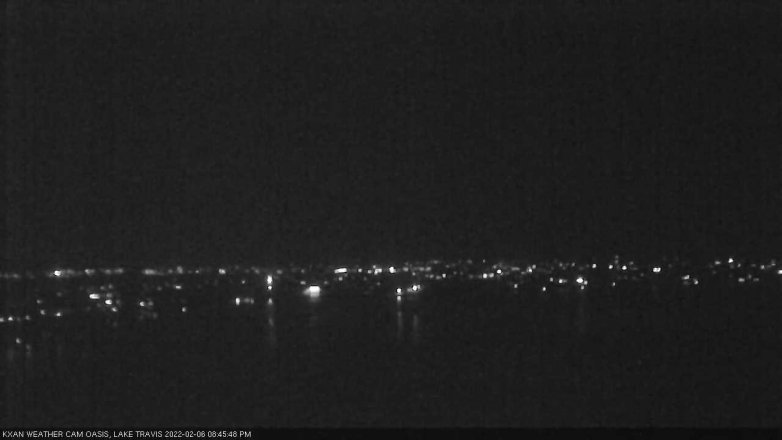 Lake Travis webcam, February 6, 2022 8:45 PM CT