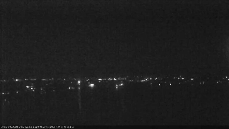 Lake Travis webcam, February 6, 2022 11:25 PM CT