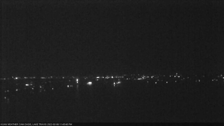 Lake Travis webcam, February 6, 2022 11:45 PM CT