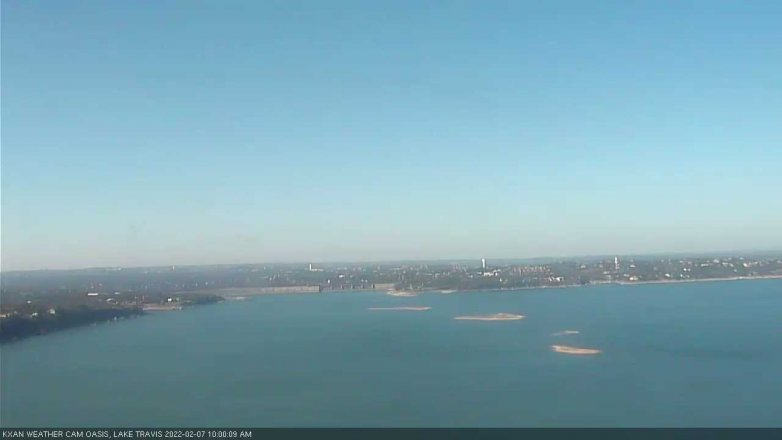 Lake Travis webcam, February 7, 2022 10:00 AM CT