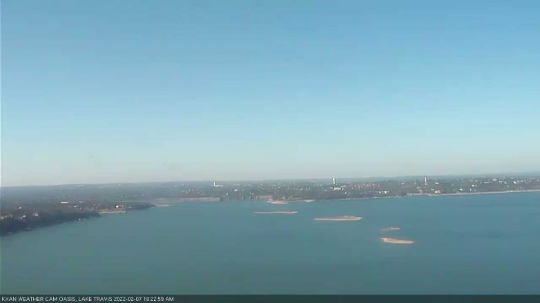 Lake Travis webcam, February 7, 2022 10:25 AM CT