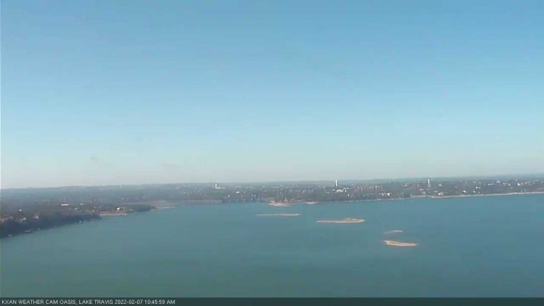 Lake Travis webcam, February 7, 2022 10:45 AM CT