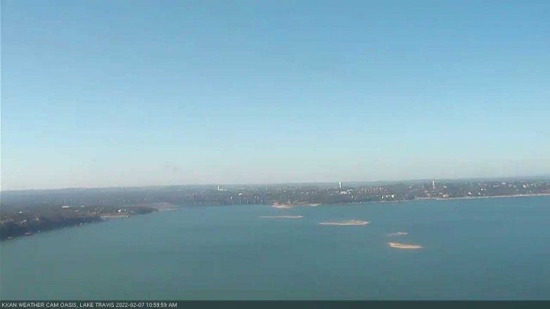 Lake Travis webcam, February 7, 2022 11:00 AM CT