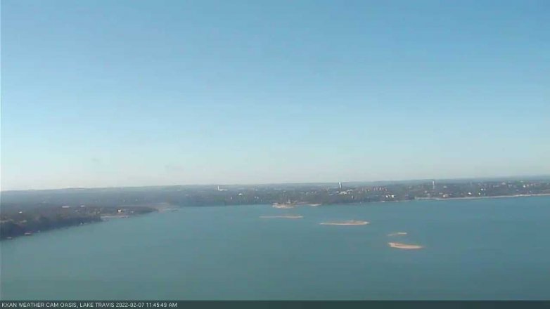 Lake Travis webcam, February 7, 2022 11:45 AM CT