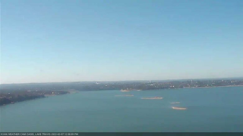 Lake Travis webcam, February 7, 2022 12:00 PM CT