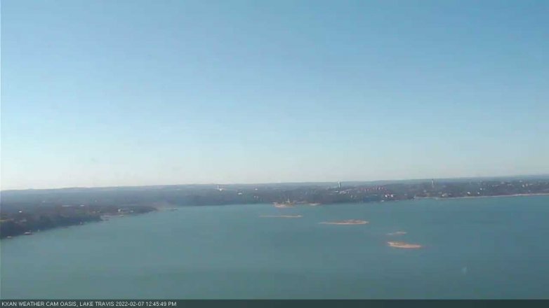 Lake Travis webcam, February 7, 2022 12:45 PM CT
