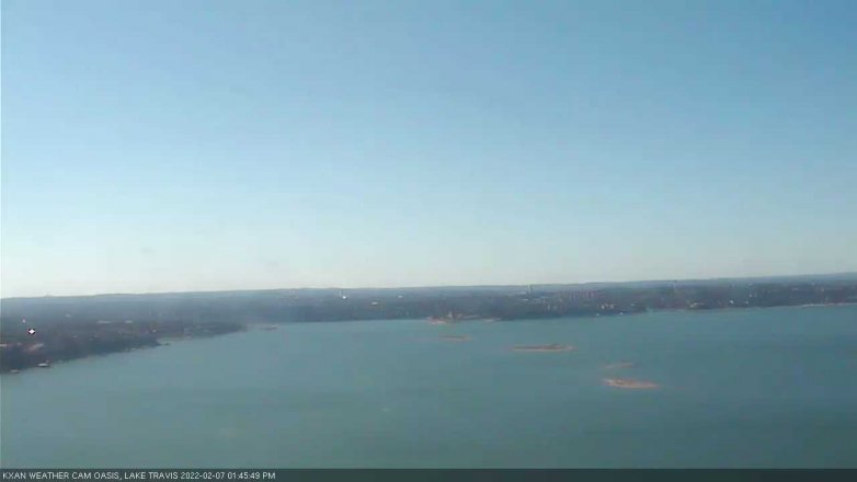 Lake Travis webcam, February 7, 2022 1:45 PM CT