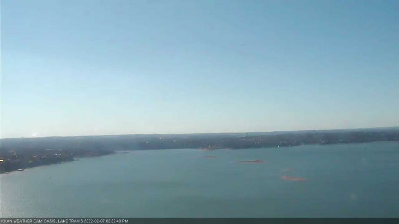 Lake Travis webcam, February 7, 2022 2:25 PM CT