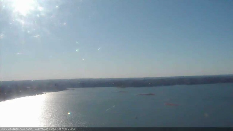 Lake Travis webcam, February 7, 2022 3:25 PM CT