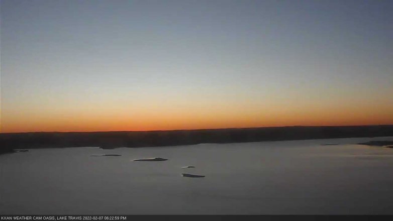 Lake Travis webcam, February 7, 2022 6:25 PM CT