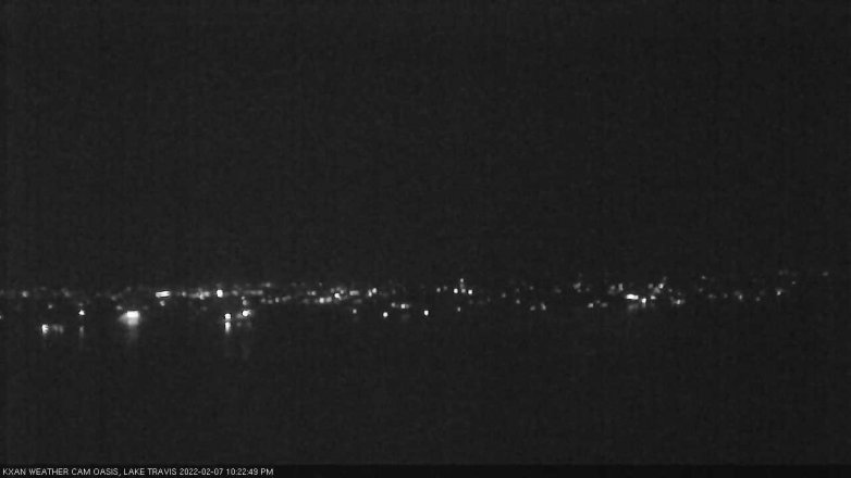 Lake Travis webcam, February 7, 2022 10:25 PM CT