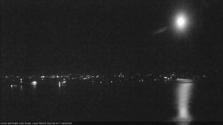 Lake Travis webcam, February 7, 2022 11:45 PM CT