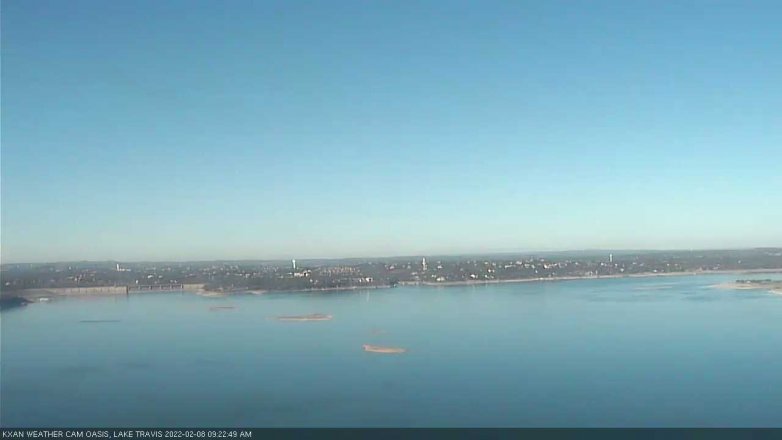 Lake Travis webcam, February 8, 2022 9:25 AM CT