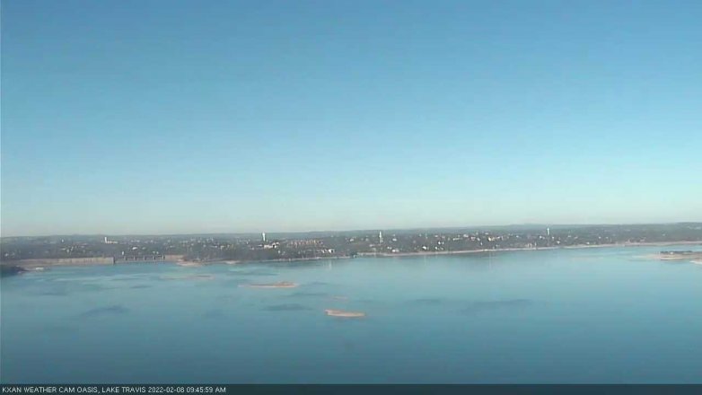 Lake Travis webcam, February 8, 2022 9:45 AM CT