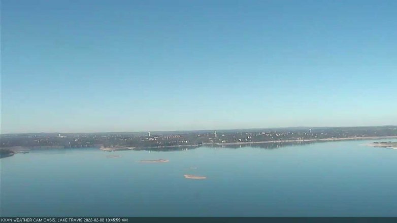 Lake Travis webcam, February 8, 2022 10:45 AM CT