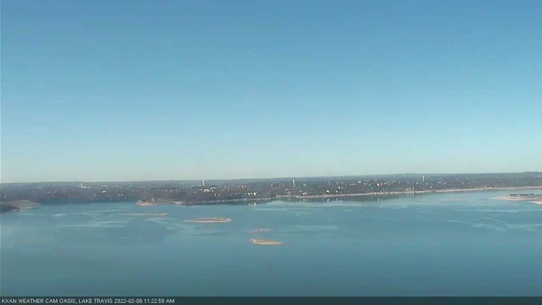 Lake Travis webcam, February 8, 2022 11:25 AM CT